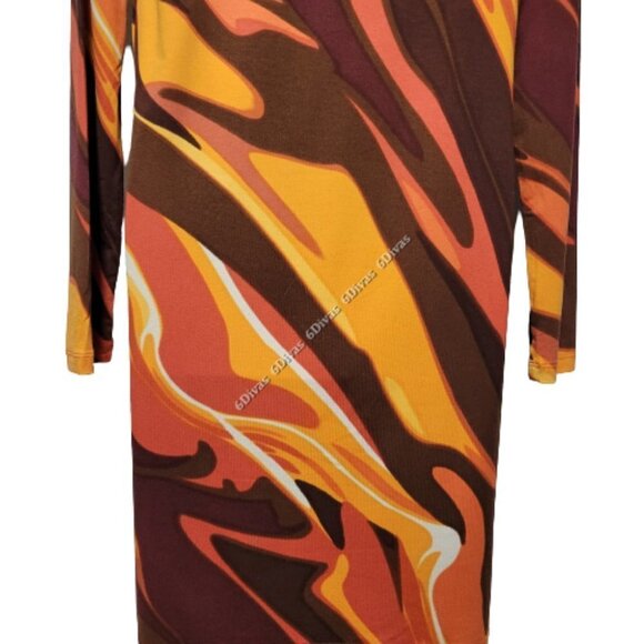 Colorful Long Sleeve Viscose  Tunic Dress  Size XS  Size S - NWOT - Picture 5 of 15